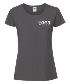 Camiseta Algodón AEA Gris “trabajando por amor al árbol” (Mujer)