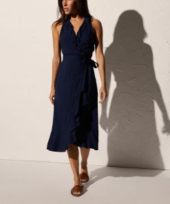 vestido ysabel mora mujer  modelo 86022 color marino talla xl