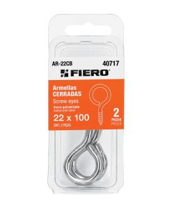 Blíster con 2 armellas cerradas de 22 x 100, Fiero