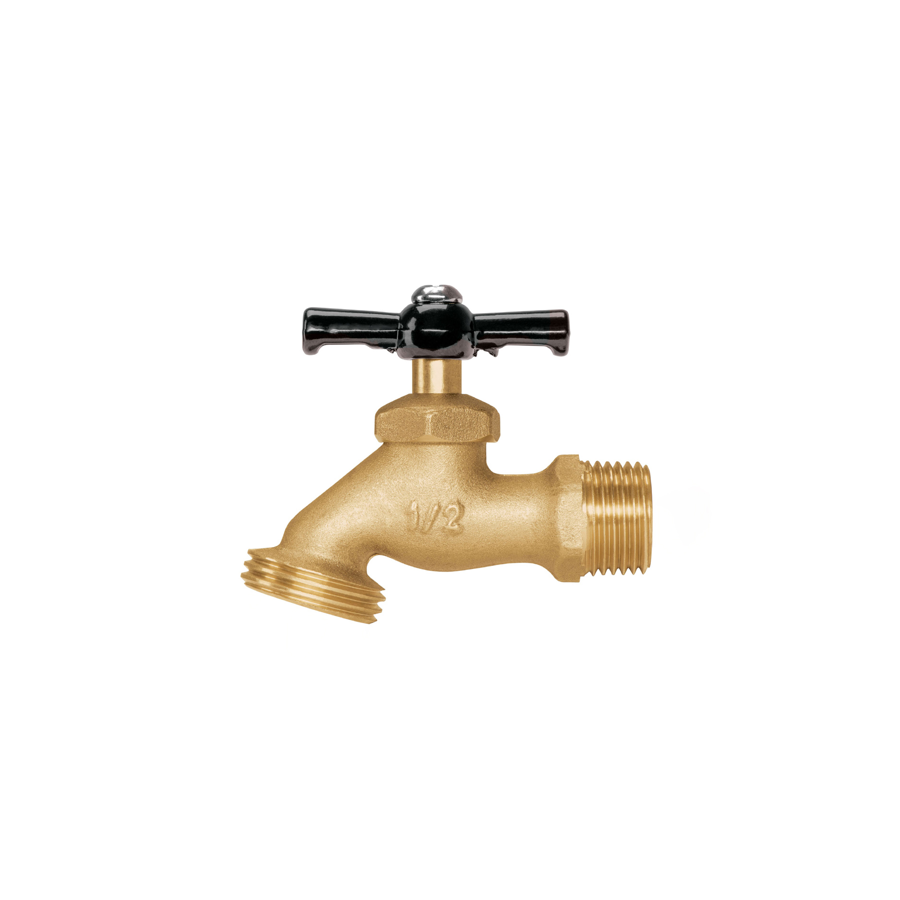 Llave para manguera, de latón 1/2″”, 100 g, Pretul - Imagen 2