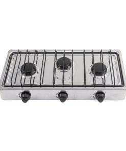 Parrilla de gas de sobreponer 3 quemadores, inox, Foset