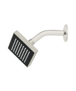 Regadera cuadrada ABS 4″ acabado satín con brazo, Foset
