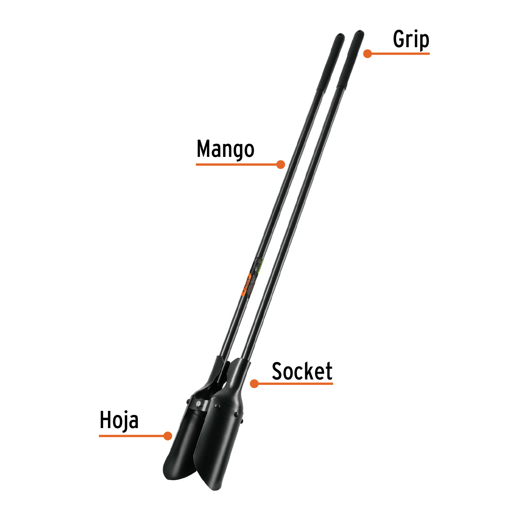Cavador mangos de acero 47″, Truper Expert - Imagen 3